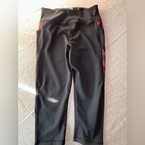 Women's Black Capris with Red Accents